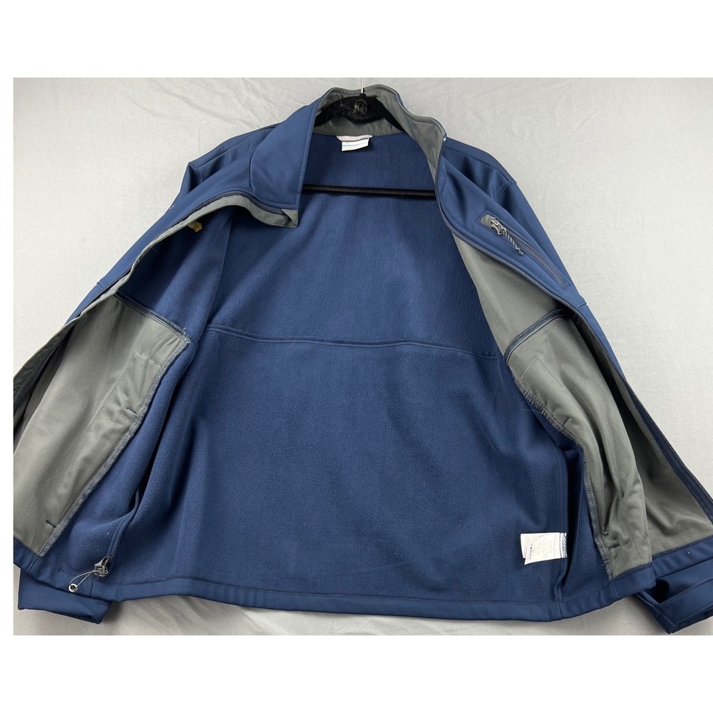 Columbia Softshell Jacket Men XL Navy Blue Good Michigan Wolverines Fleece Lined - Picture 8 of 15